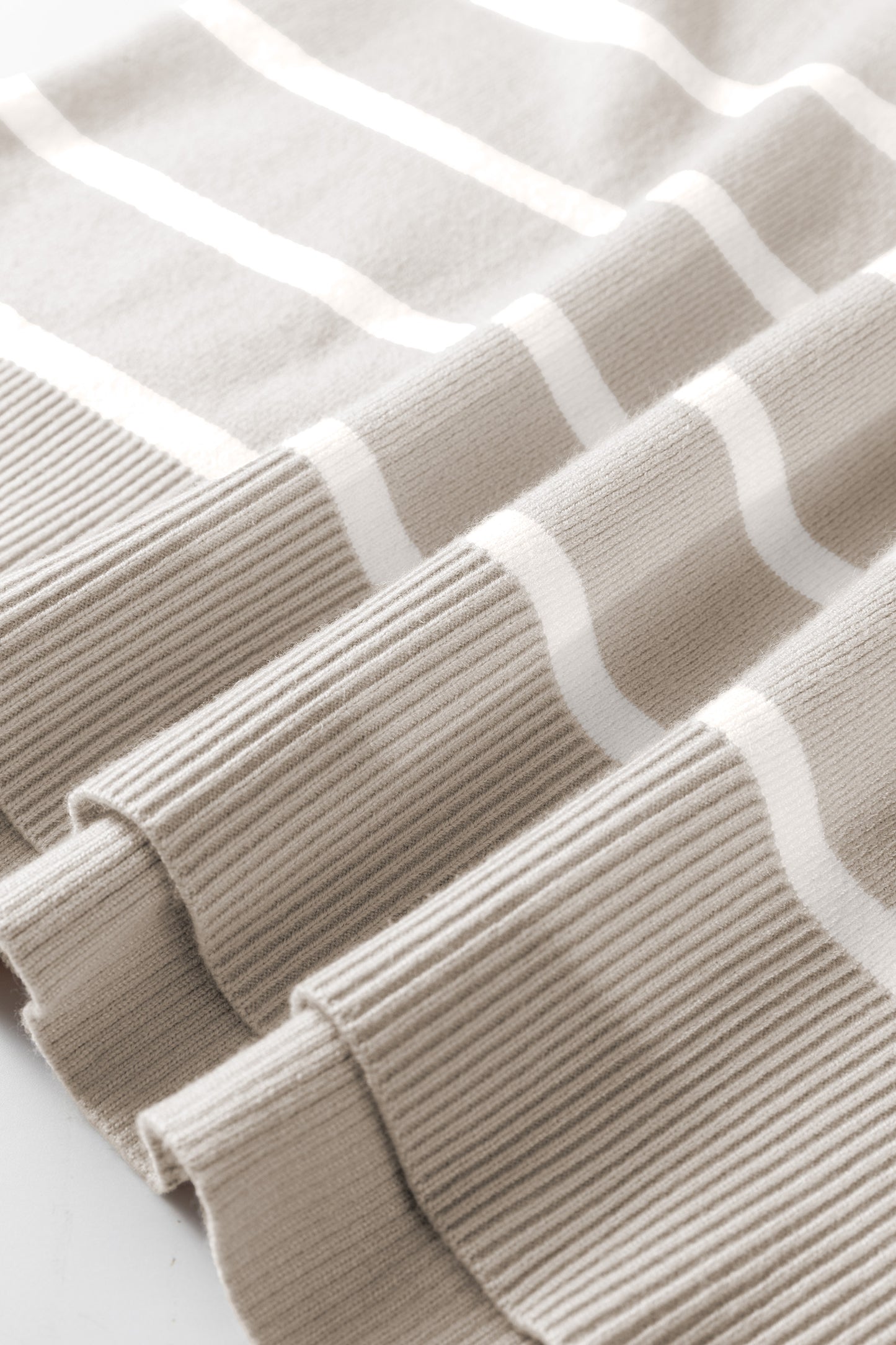 Parchment Side Slits Crewneck Short Sleeve Sweater Tee