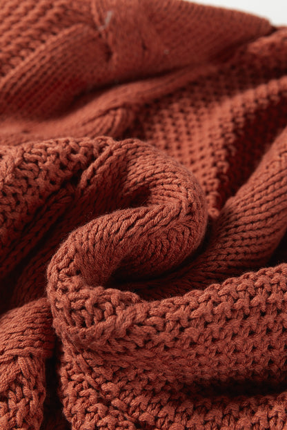 Redwood Burl Chunky Fit Slouchy Textured Knit Sweater