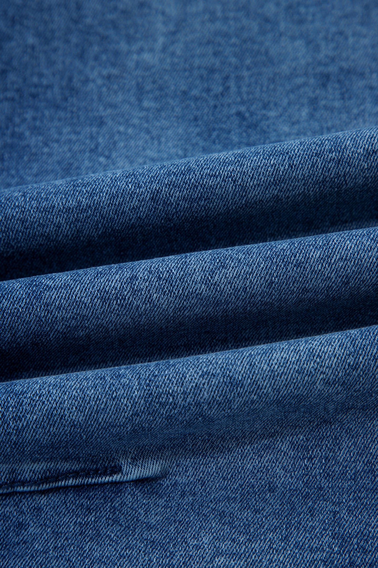 Sail Blue Frayed Cropped Straight Jeans