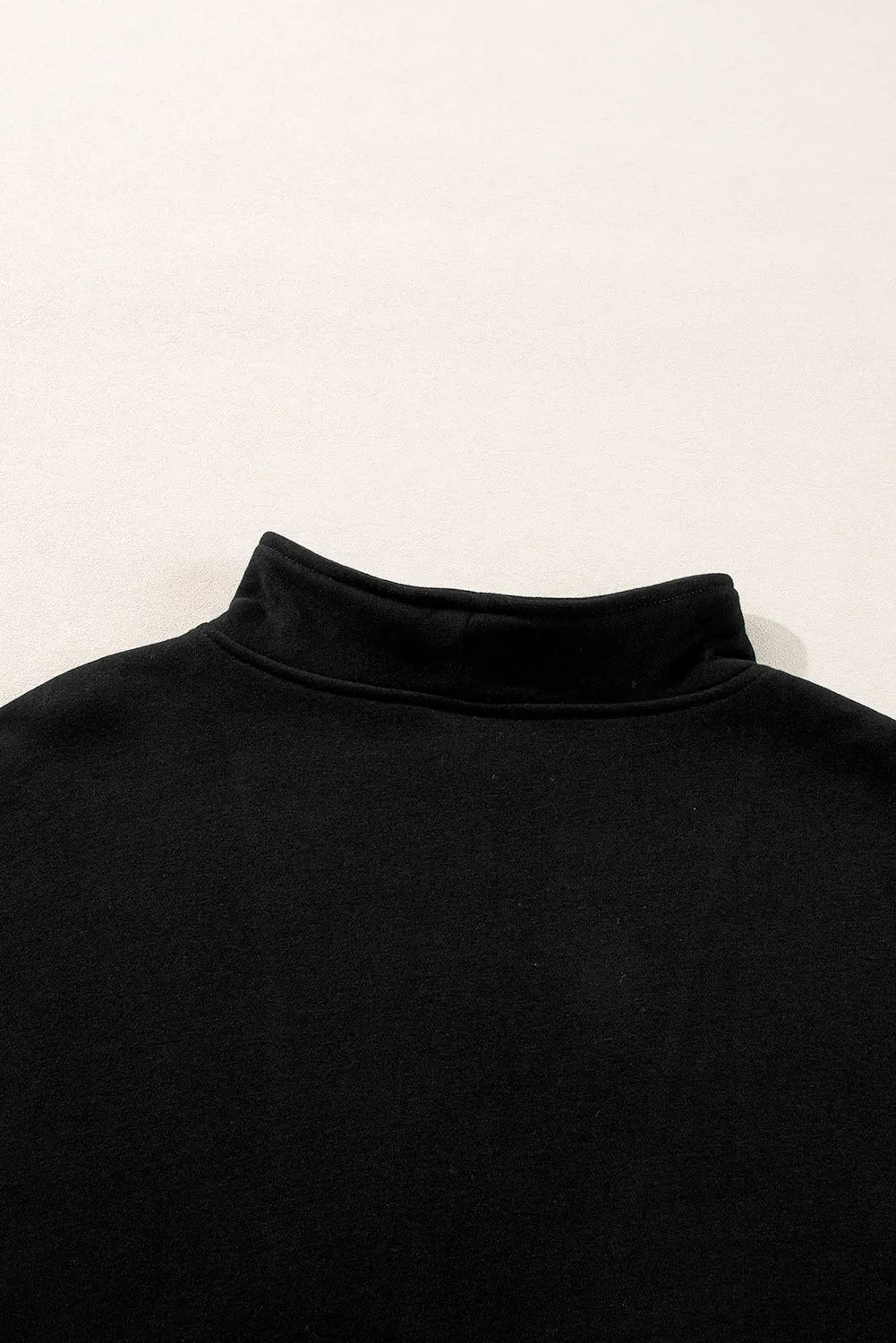 Black Zip-up Stand Neck Kangaroo Pocket Sweatshirt - Chic Meadow Boutique 