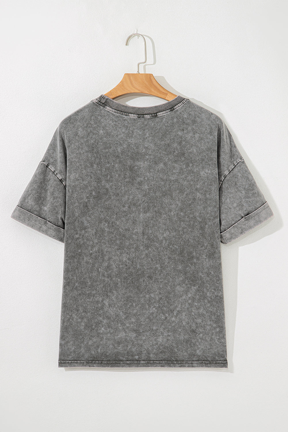 Light Grey Western Steer Head Tie Dye Print Crew Neck T Shirt