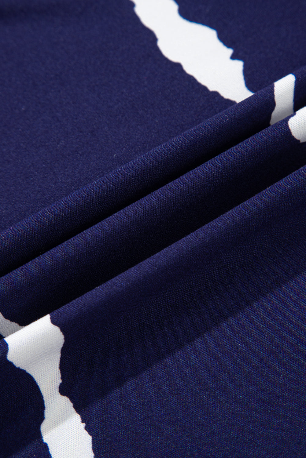 Blue Tie-dye Stripe Casual T-Shirt