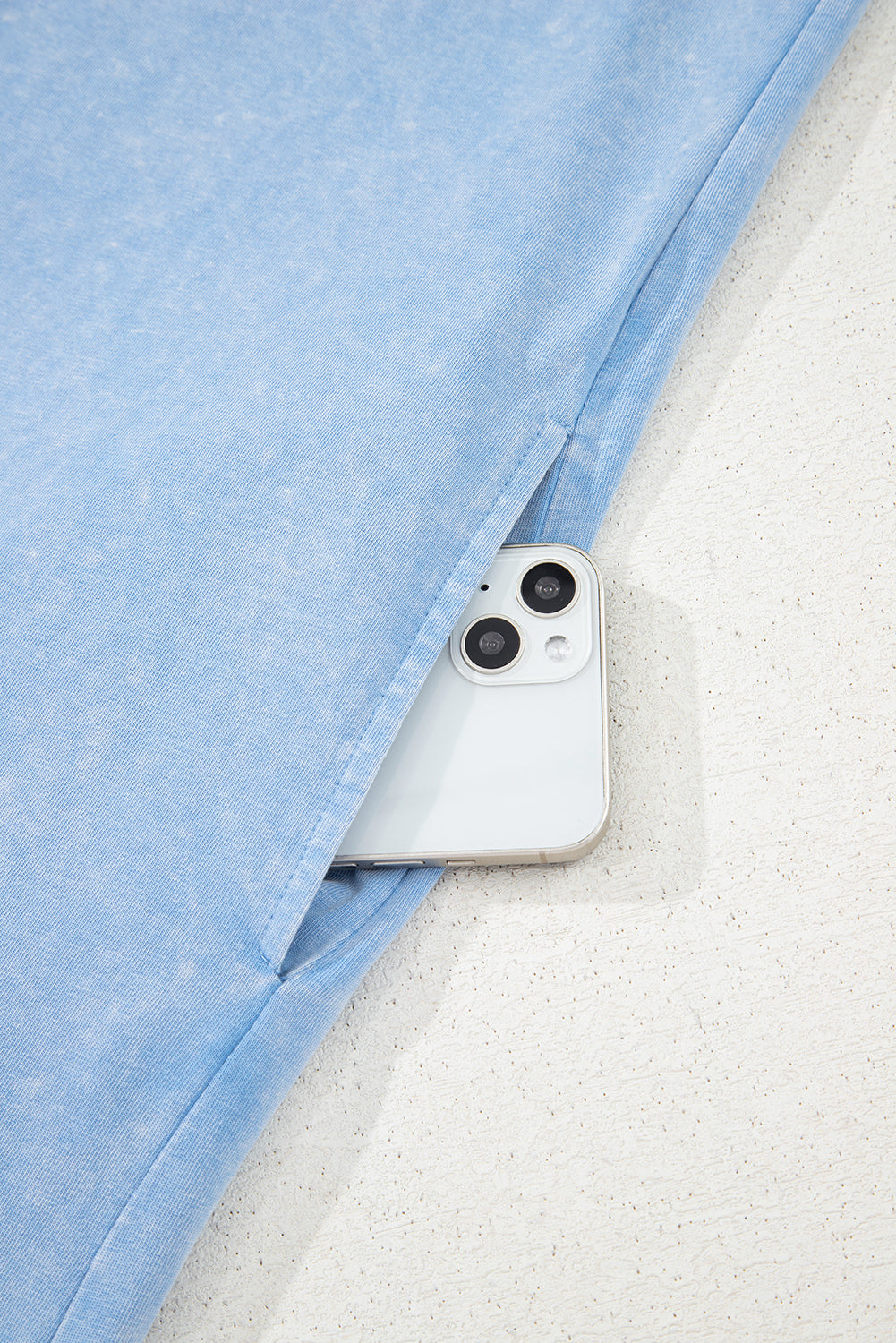 Beau Blue Mineral Wash Tank Mini Dress with Pockets