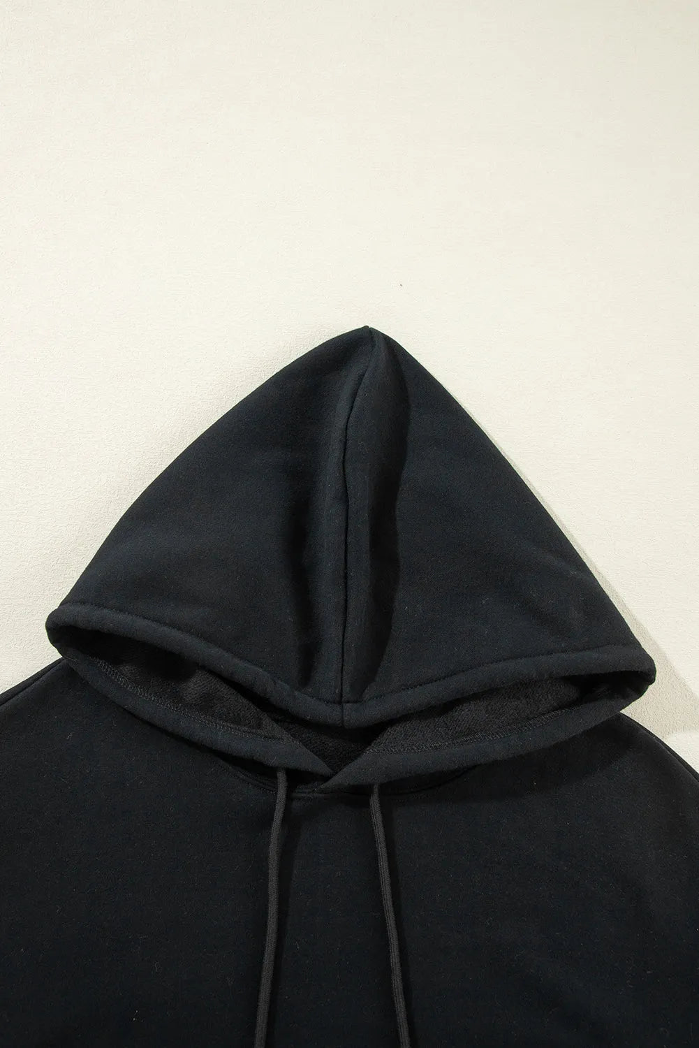 Black Fleece Lined Kangaroo Pocket Drawstring Chunky Hoodie - Chic Meadow Boutique 