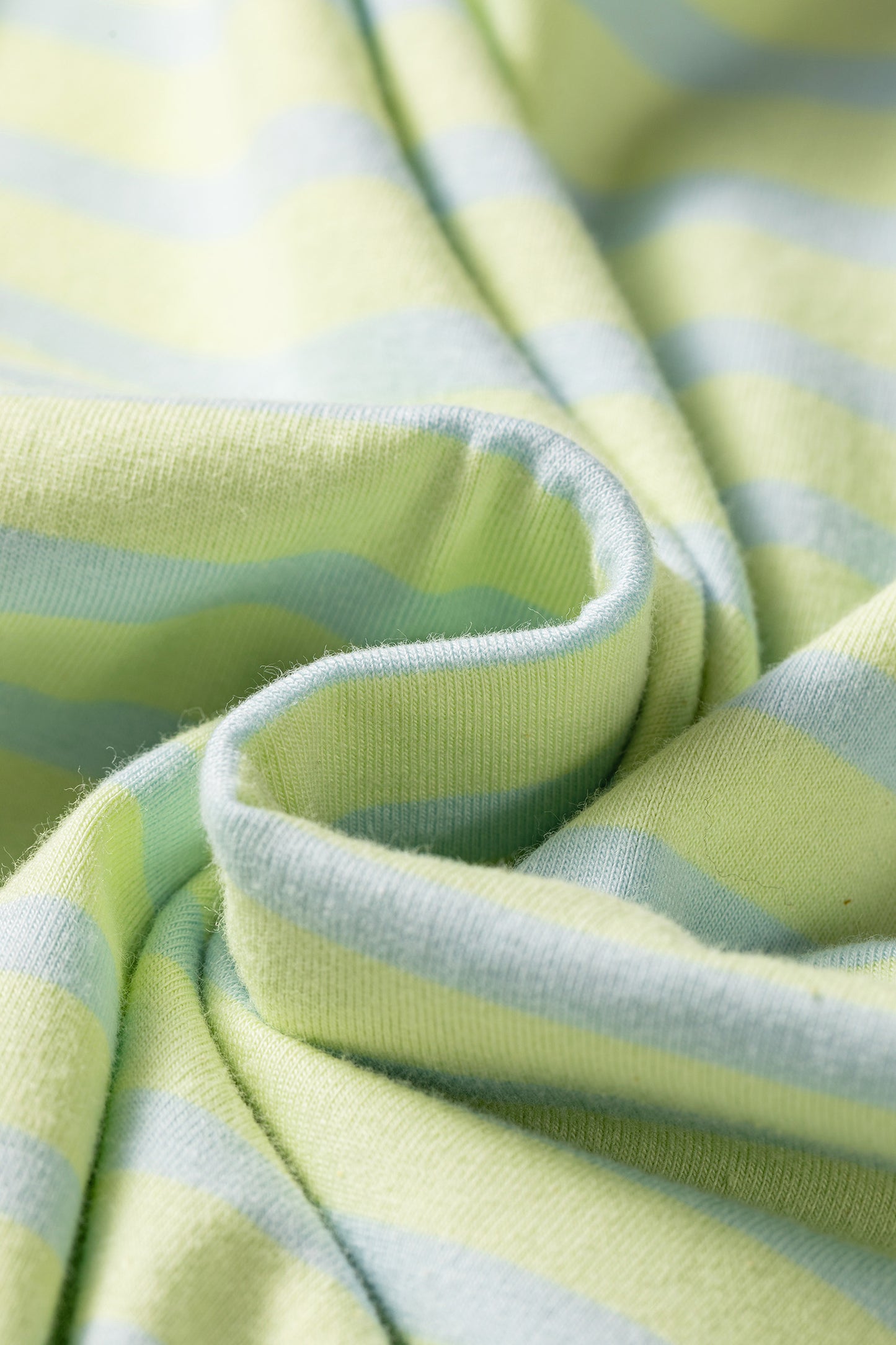 Green Stripe Striped Round Neck Short Sleeve Casual Shift T-Shirt
