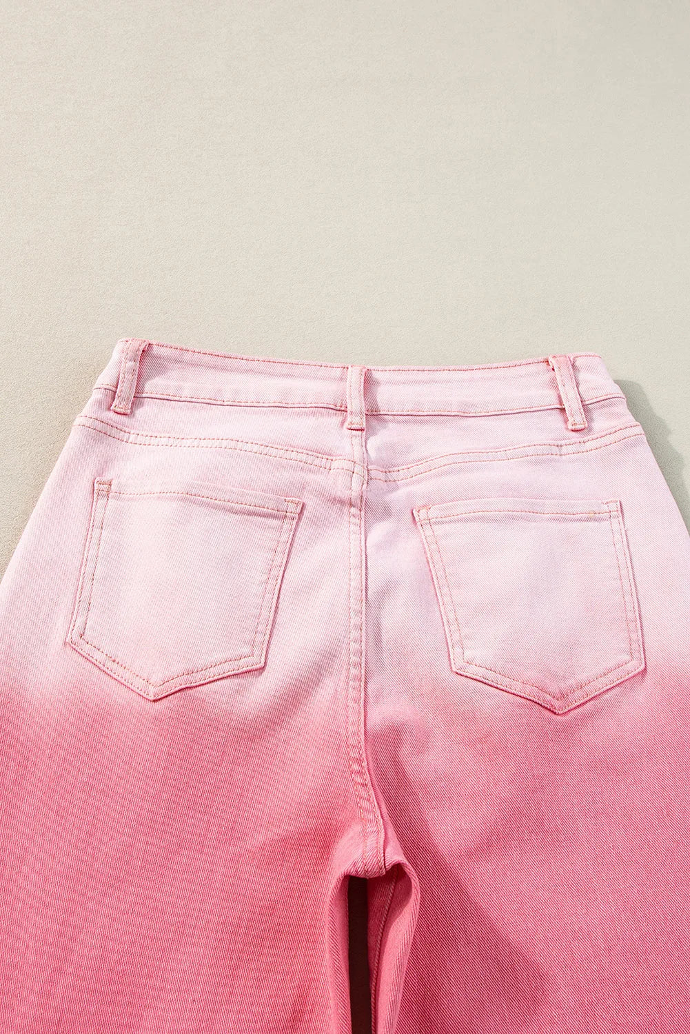 Pink Scattering Rhinestone Gradient Denim Pants - Chic Meadow Boutique 