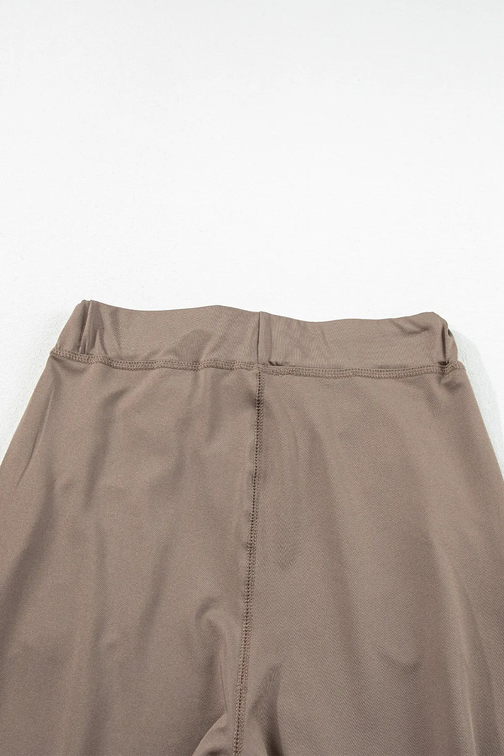 Dark Brown Drawstring Waist Pocketed Joggers - Chic Meadow Boutique 