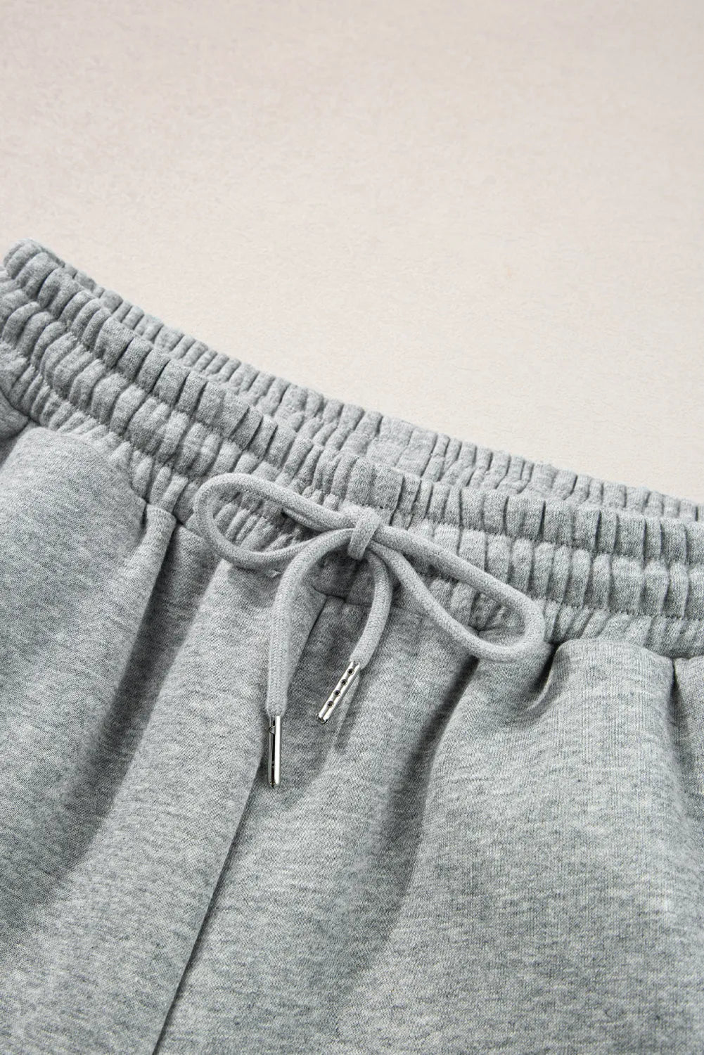 Light Grey Solid Color Side Striped Sweatshirt Active Set - Chic Meadow Boutique 