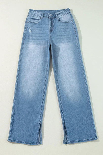 Bottoms/Jeans Myosotis High Rise Shift Slit Leg Straight Jeans