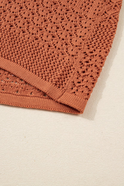 Redwood Burl Mixed Pattern Knitted Open Front Plus Cardigan