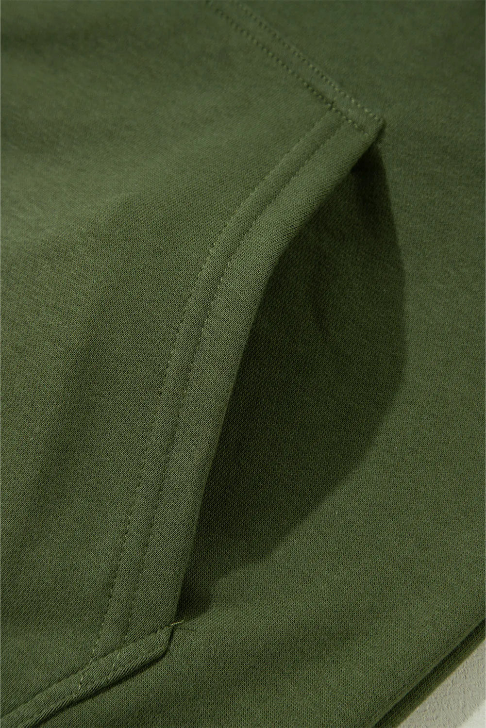 Vineyard Green Solid Color Rivet Stud Raglan Sleeve Hoodie with Pocket - Chic Meadow Boutique 