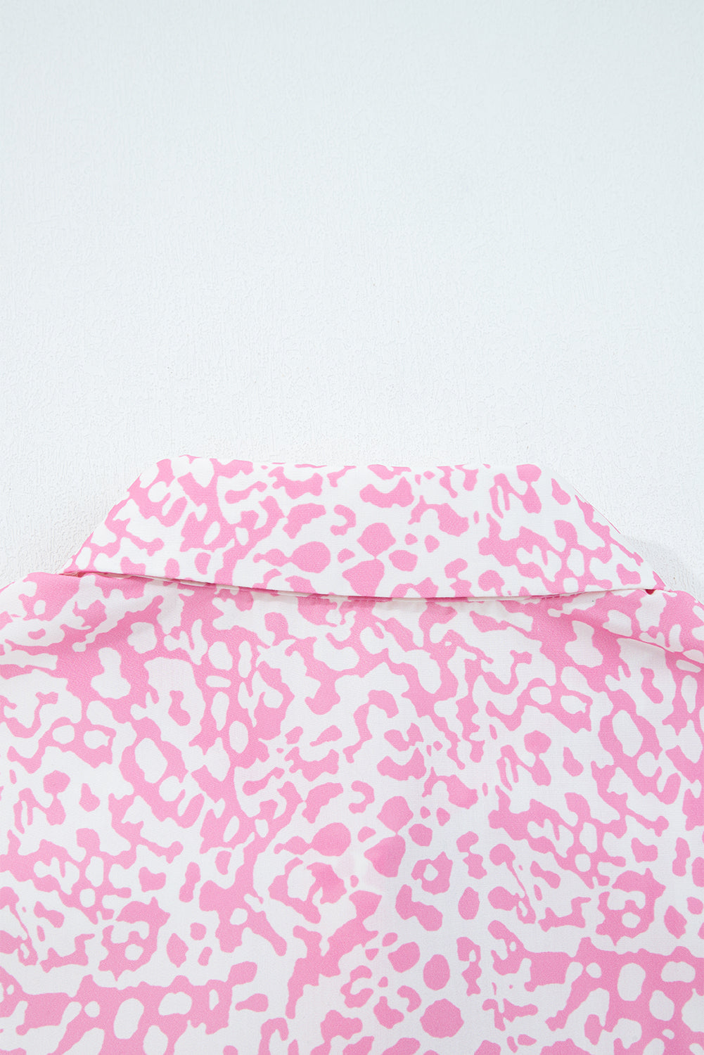 Pink Leopard Striped Western Casual Shirt