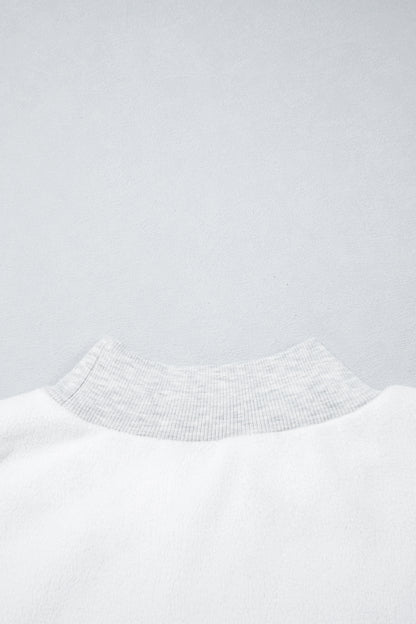 Light Grey High Neck GAMEDAY/ FOOTBALL Double Side Printed Reversible Sweatshirt