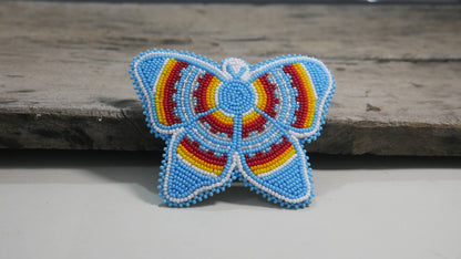 Beaded Butterfly Hair Clips Beaded Barrette, Tribal Barrette
