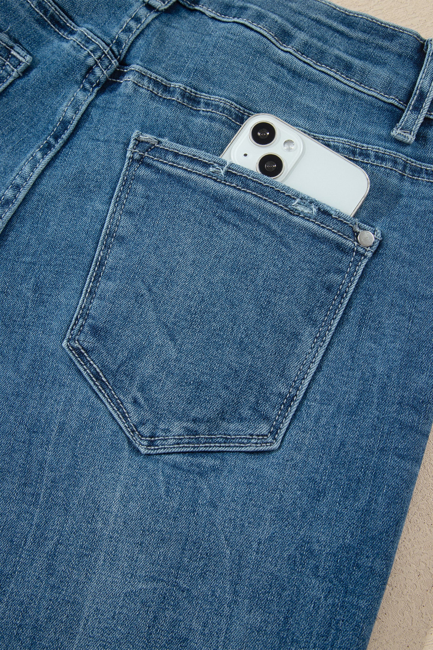 Ashleigh Blue High Waist Frayed Hem Flare Jeans