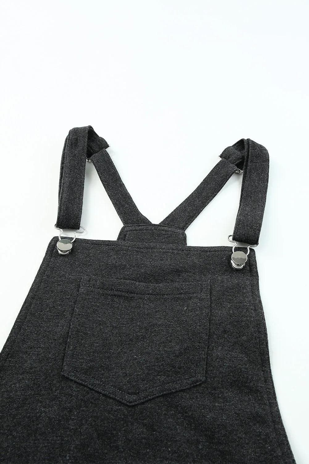 Bottoms/Jumpsuits & Rompers Gray Vintage Washed Drawstring Short Overalls