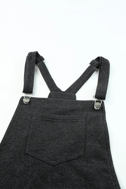 Bottoms/Jumpsuits & Rompers Gray Vintage Washed Drawstring Short Overalls