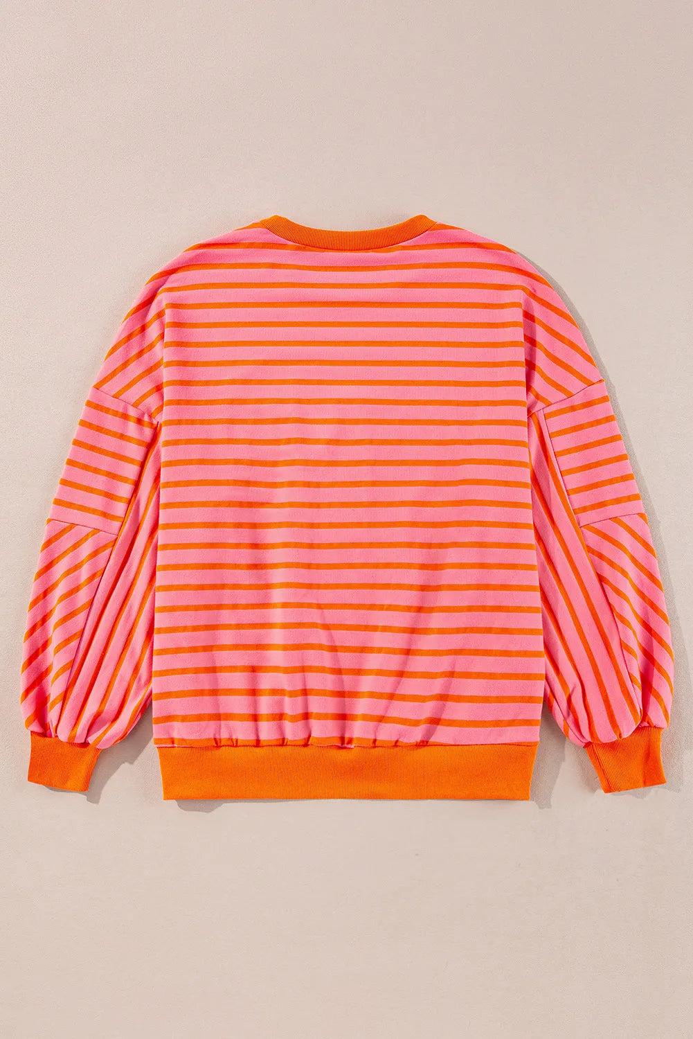 Russet Orange Drop Shoulder Crew Neck Loose Sweatshirt - Chic Meadow Boutique 