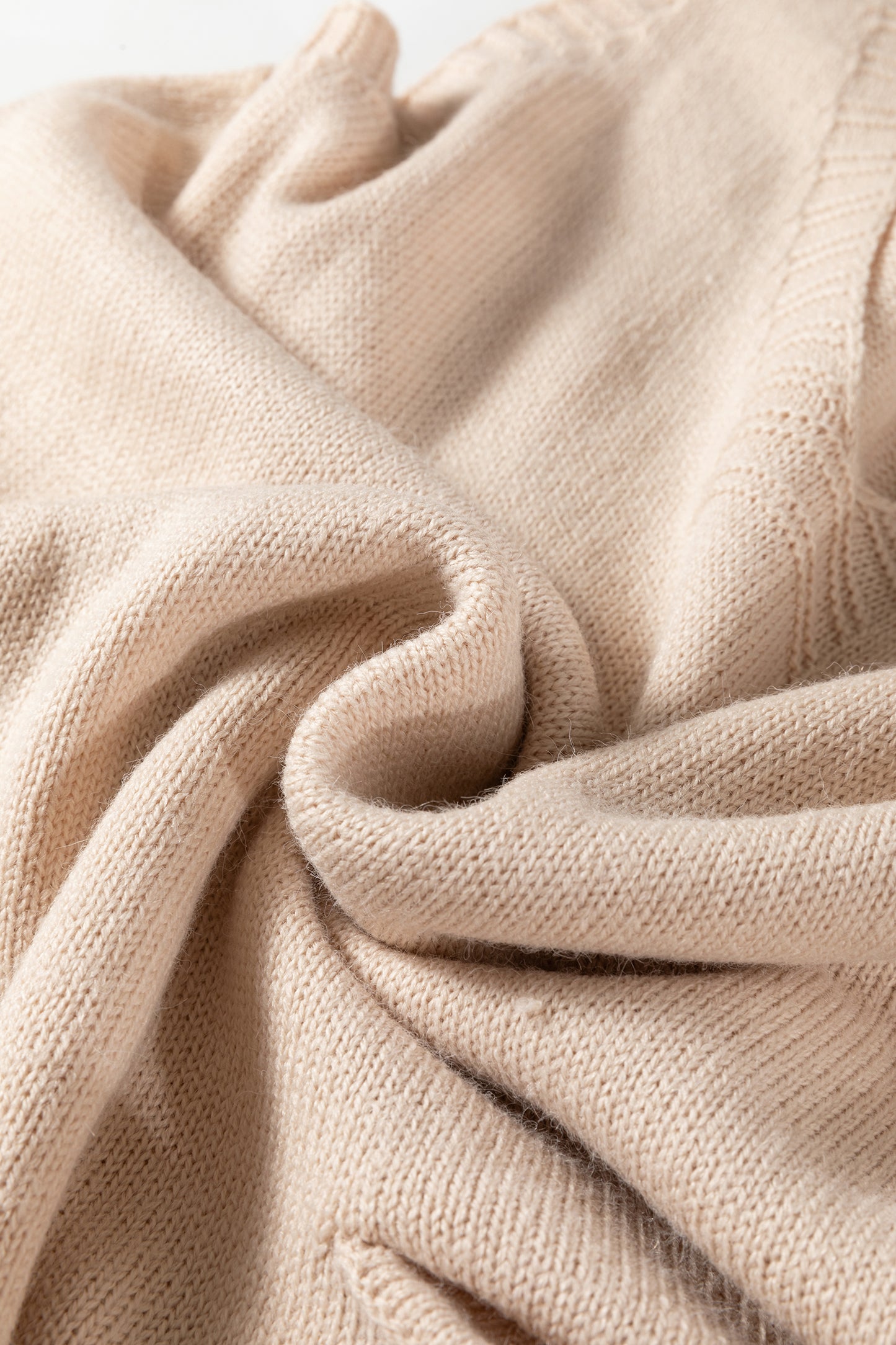 Jet Stream Ribbed Deep V Neckline Front Pocketed Loose Tunic Sweater Vest