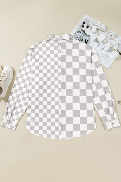 Khaki Checkered Buttoned Down Casual Western Jacket
