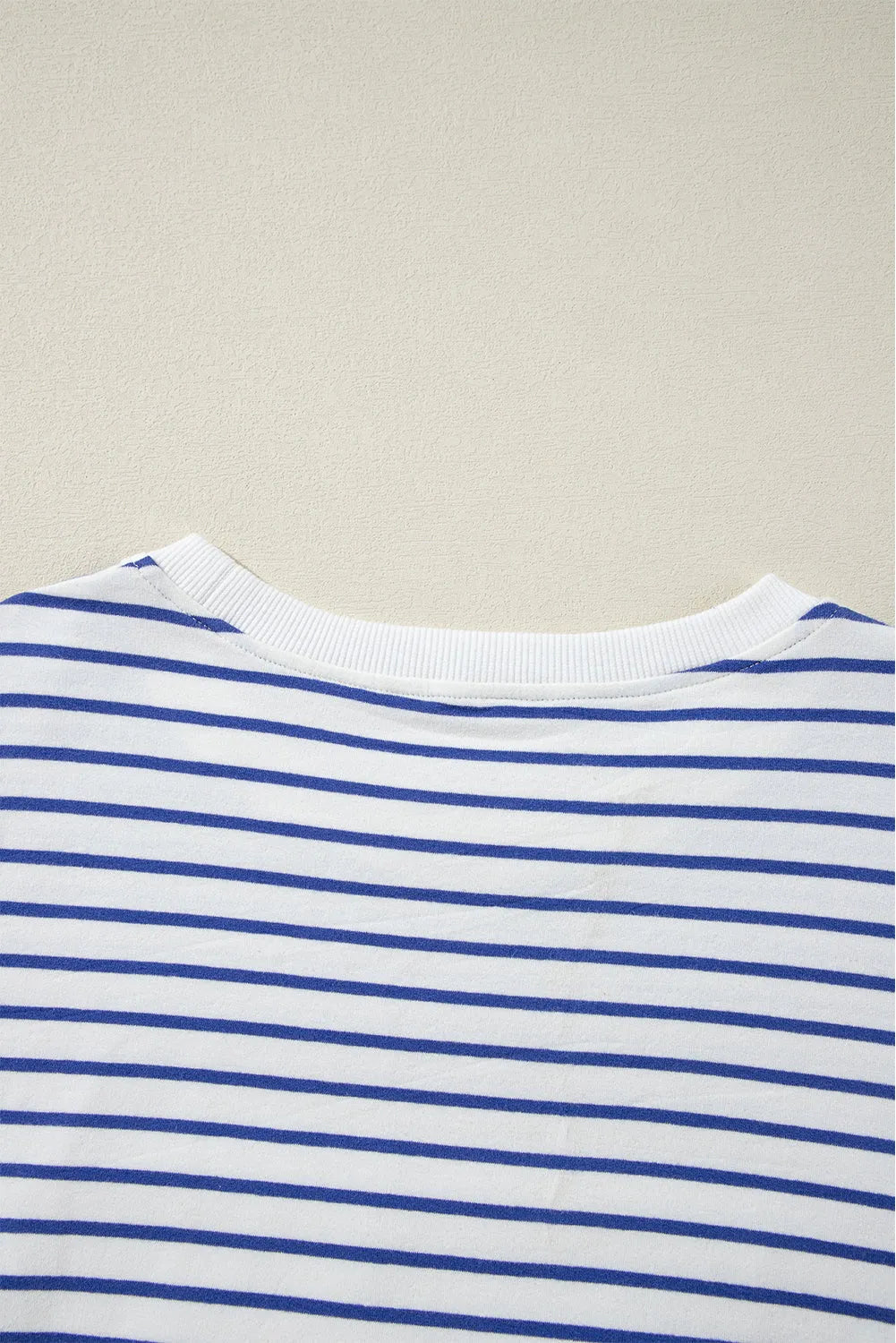 Blue Stripe Chenille FIRECRACKER Embroidered Sweatshirt - Chic Meadow Boutique 