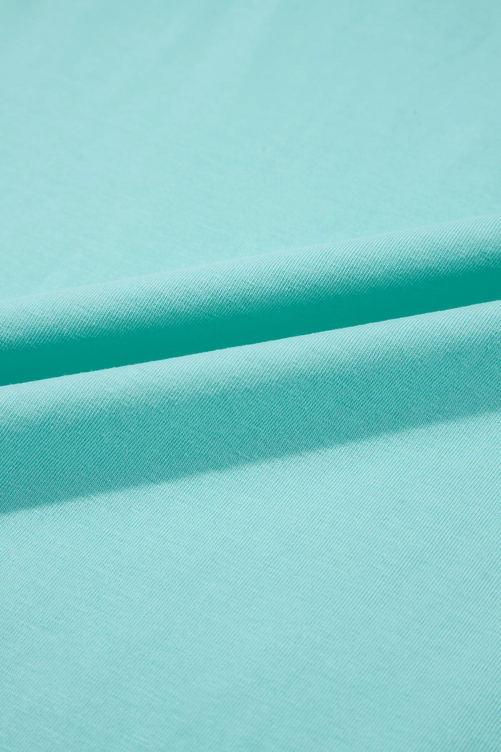 Mint Green Frilled Trim Crew Neck Loose Fit Mini Dress