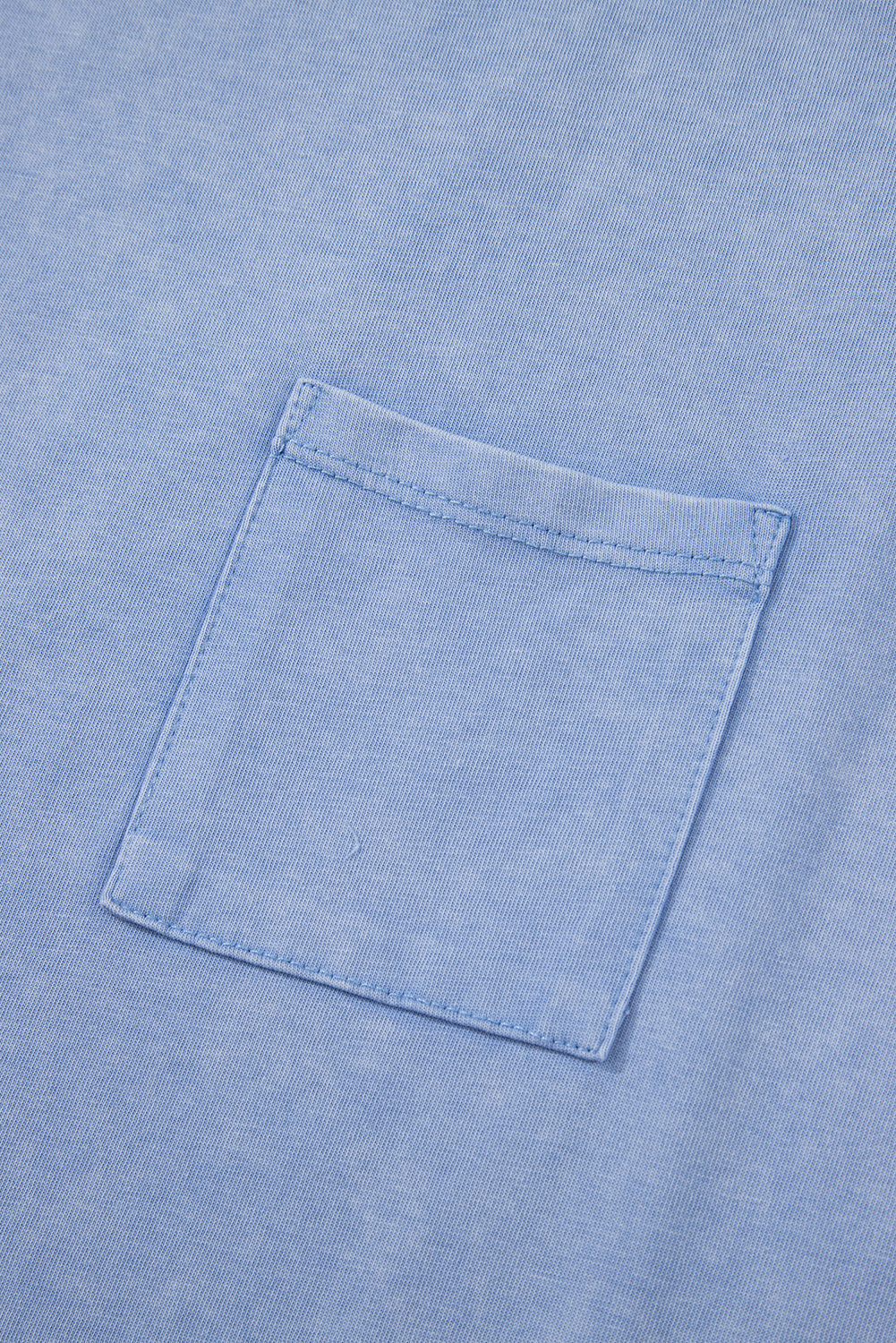 Beau Blue Mineral Wash Patched Chest Pocket Casual Tank Top