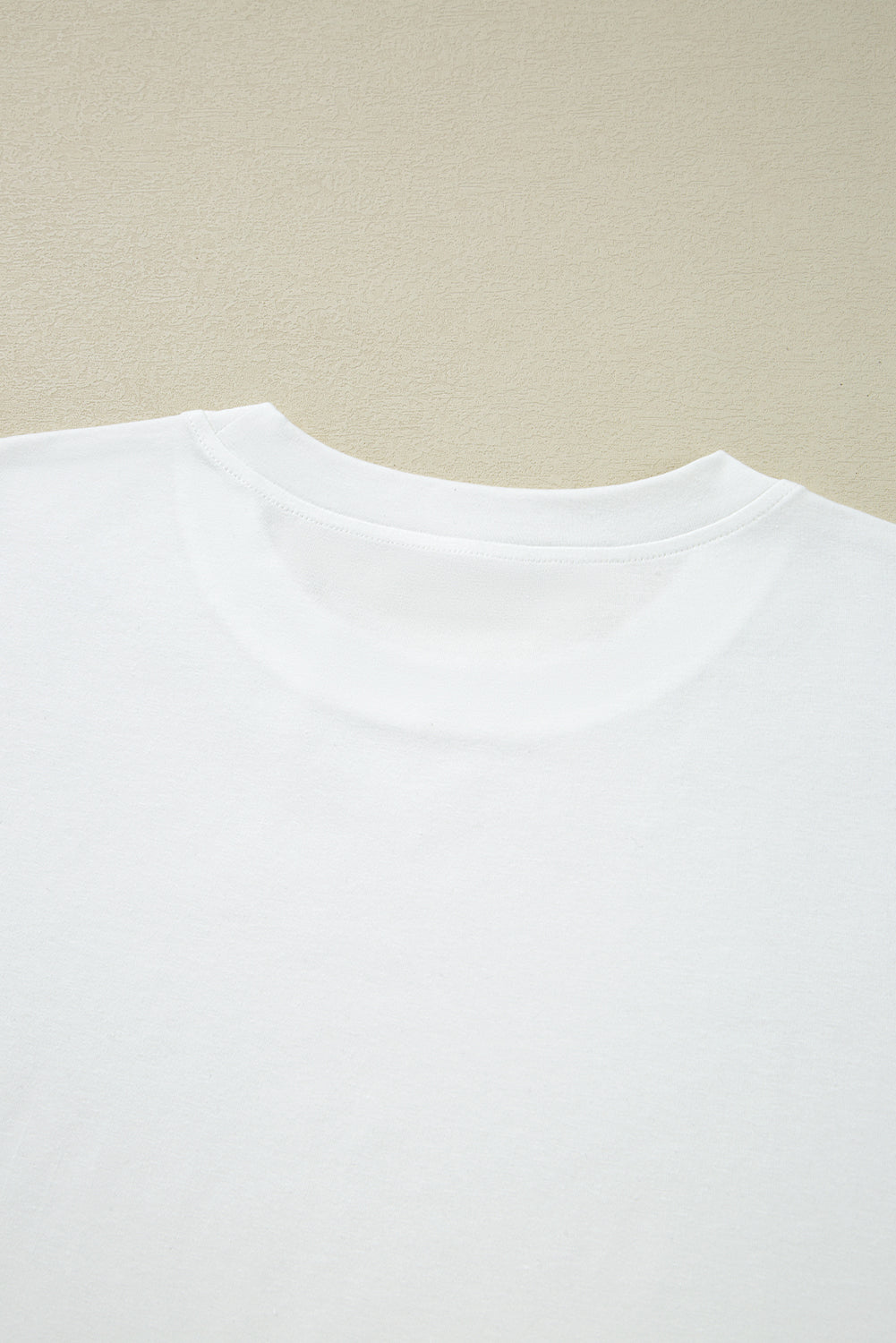 White Lace Long Sleeve Insert Drop Shoulder Tee