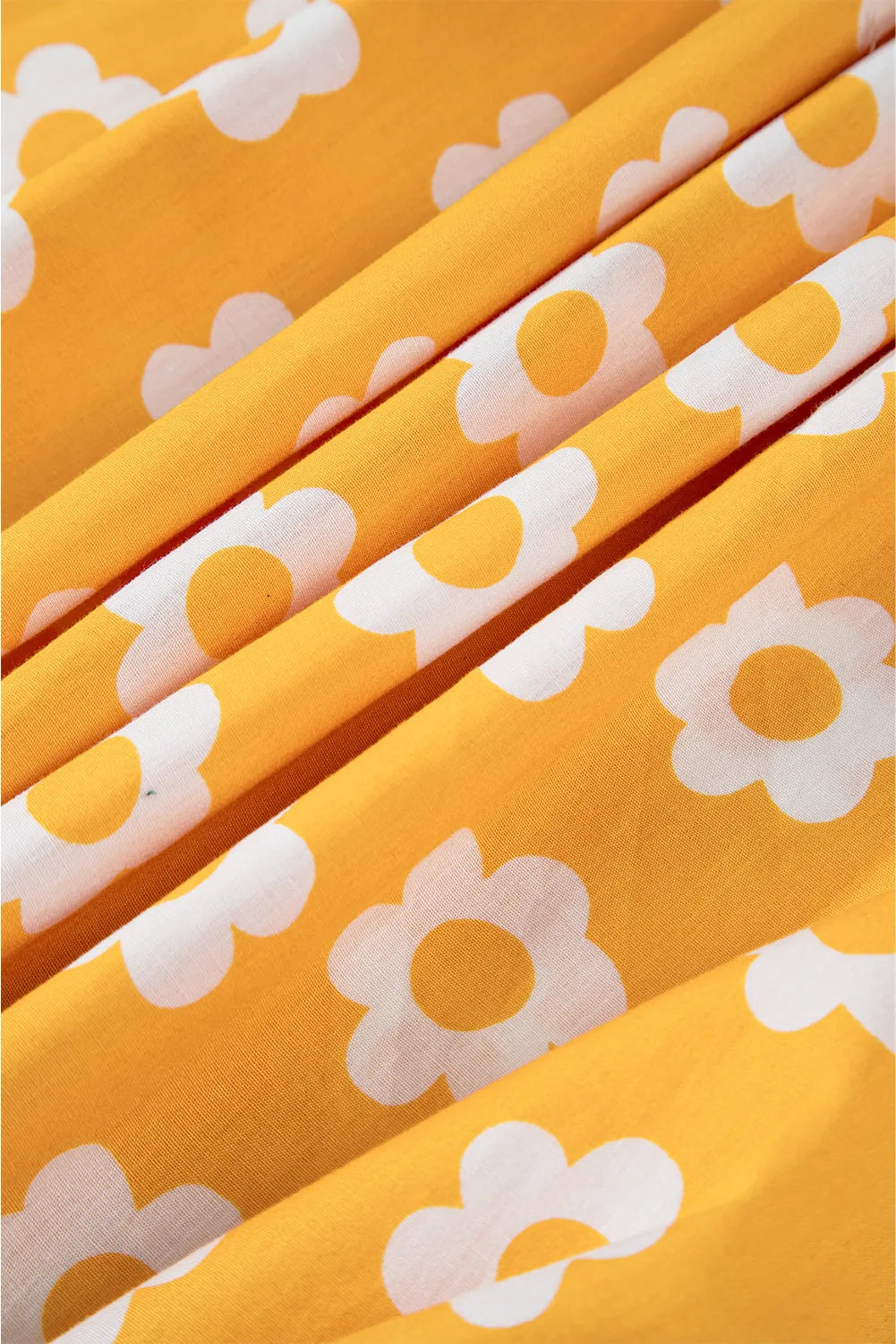 Yellow Flower Print Bracelet Sleeve Buttons Collared Maxi Dress - Chic Meadow Boutique 