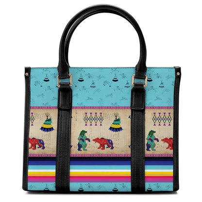 Bear Ledger Sky Convertible Hand or Shoulder Bag - Chic Meadow Boutique 