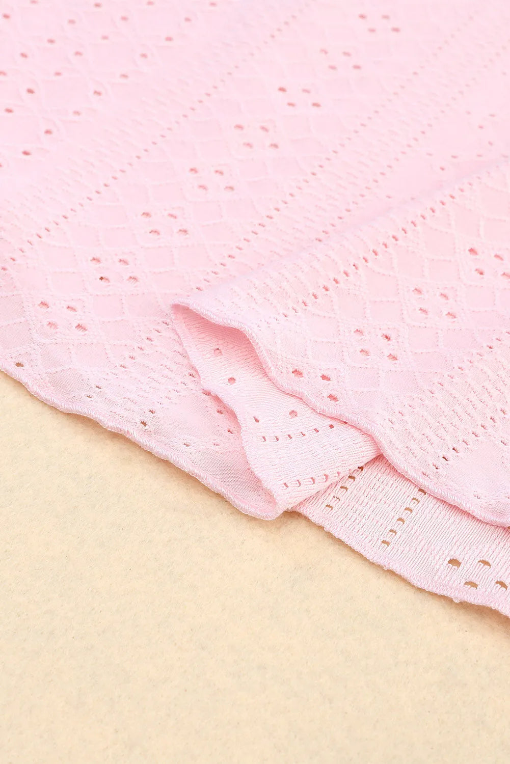 Pink Eyelet Strappy Scoop-Neck Tank Top - Chic Meadow Boutique 