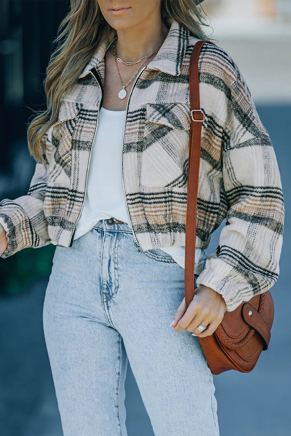 Vintage London Plaid Cropped Jacket - Chic Meadow Boutique 