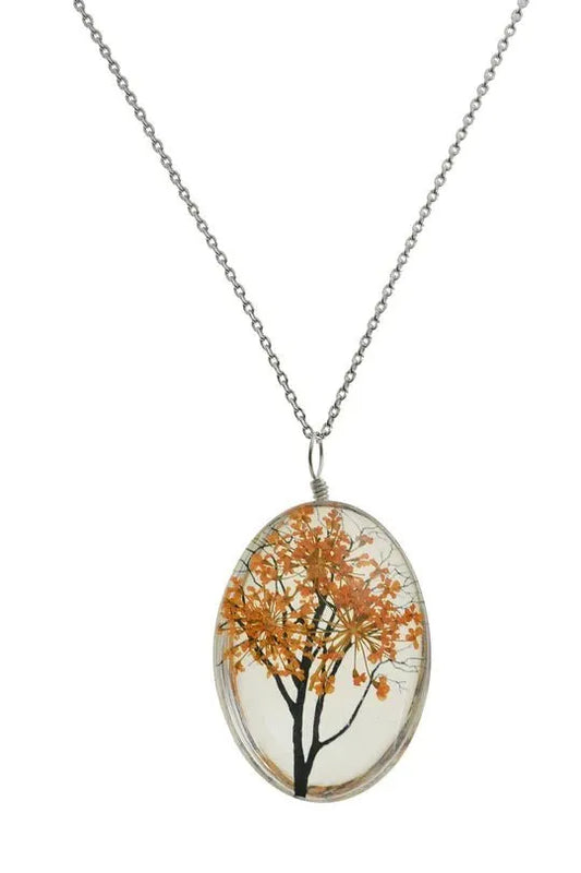 Bliss Orange Tree Pendant Necklace - Chic Meadow Boutique 