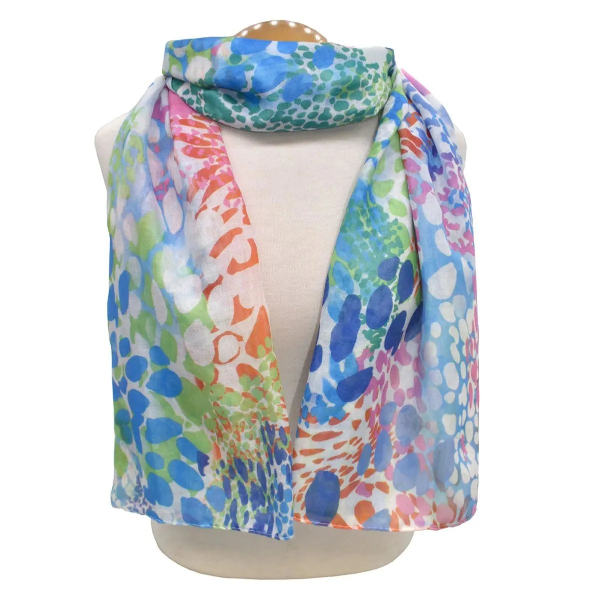 Blue Animal Print Pattern Scarf - Chic Meadow Boutique 