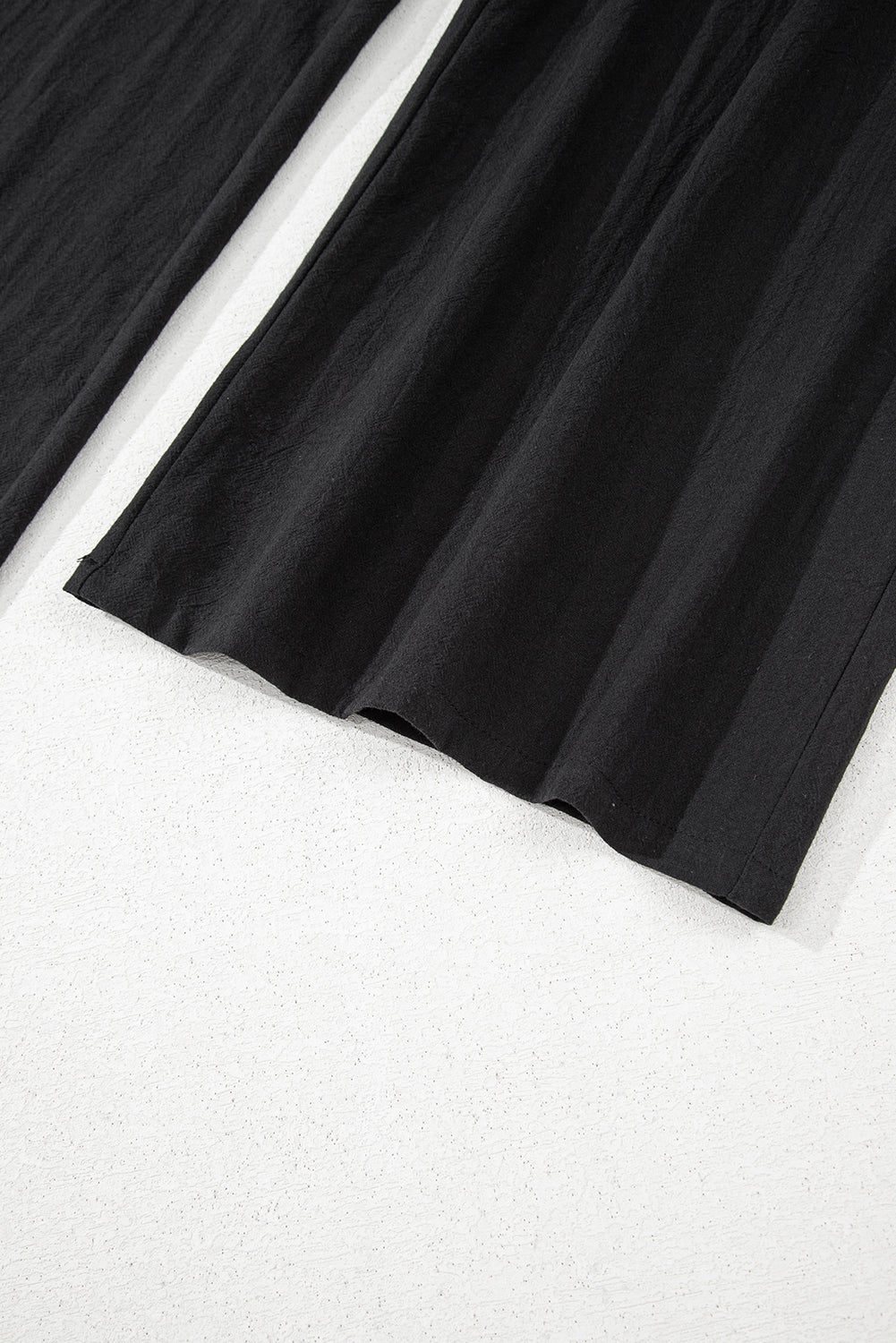 Black Front Cut Out Smocked Back Sleeveless Wide Leg Jumpsuit