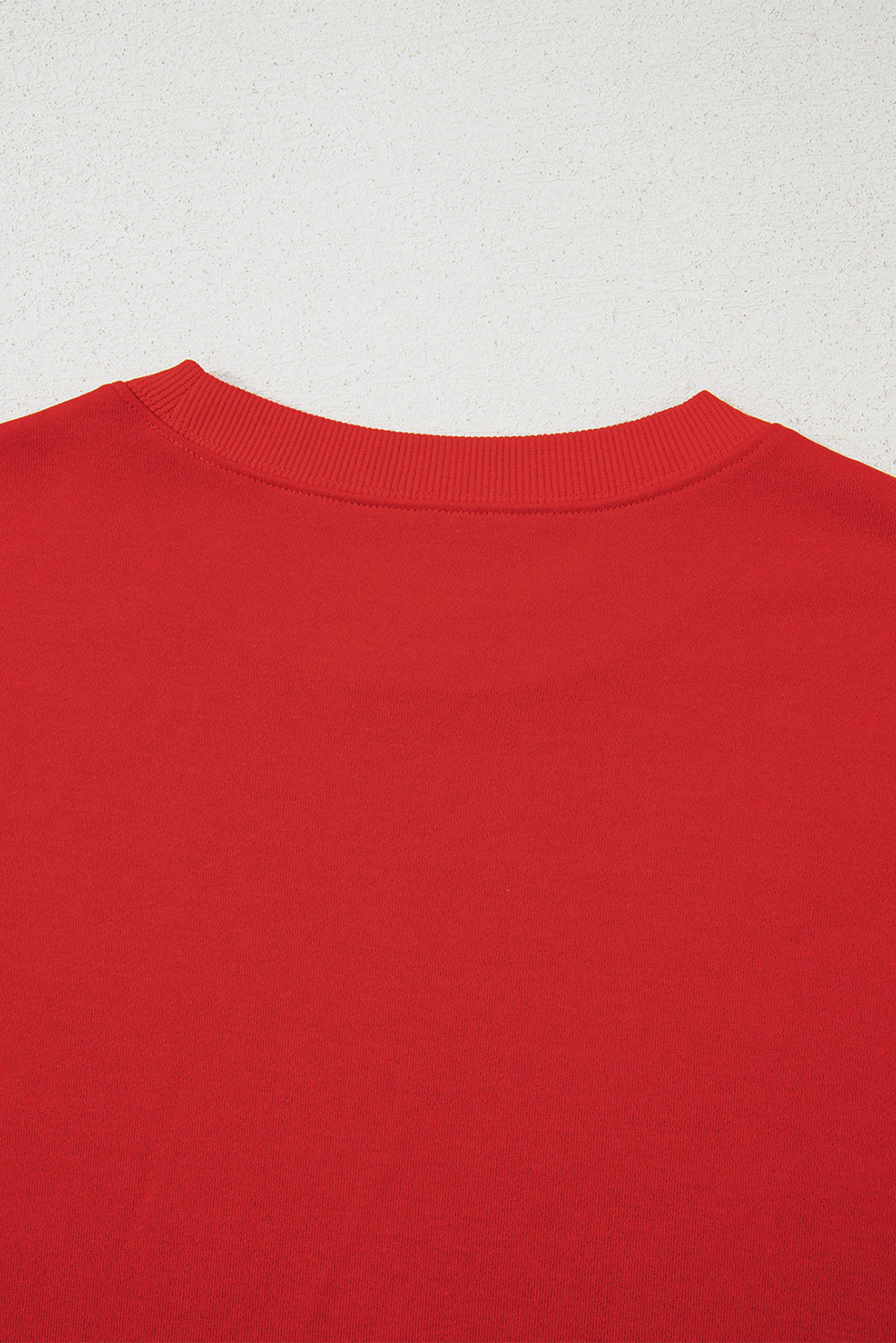 Fiery Red Varsity Striped Detail Drop Shoulder Oversized Sweatshirt