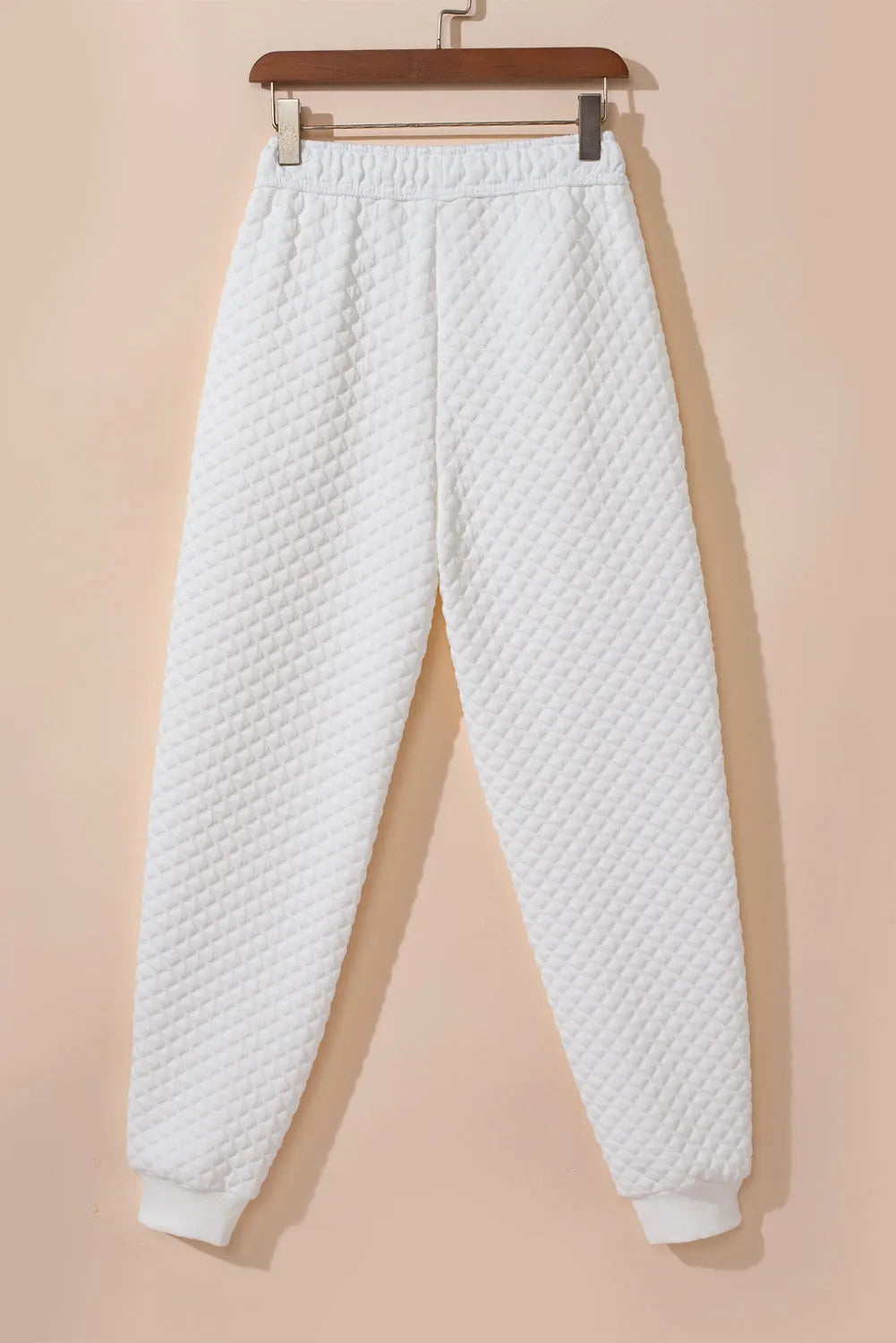 White Quilted Hoodie and Sweatpants Two Piece Set - Chic Meadow Boutique 