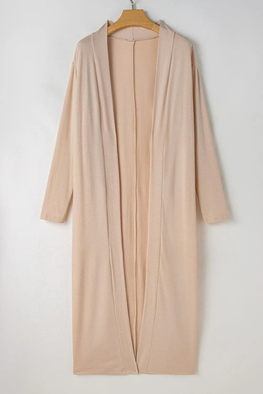 Loungewear & Sleepwear/Loungewear Parchment Split Long Cardigan and Skinny Pants Lounge Set