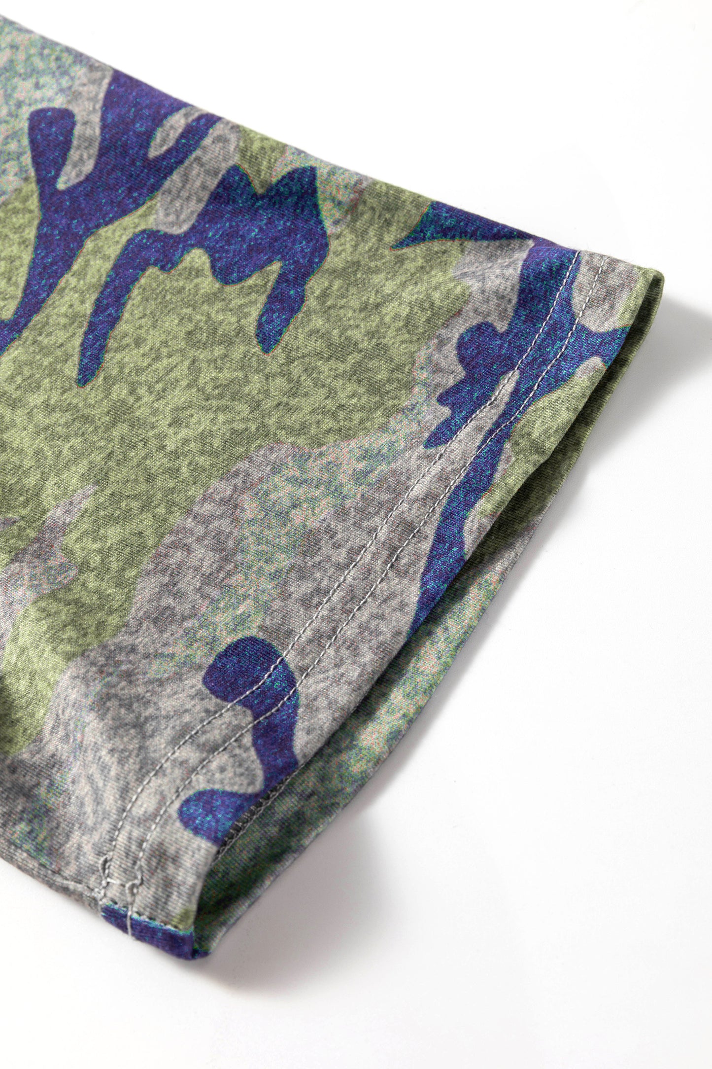 Multicolour Stylish Camouflage Print America Patriotic Tee