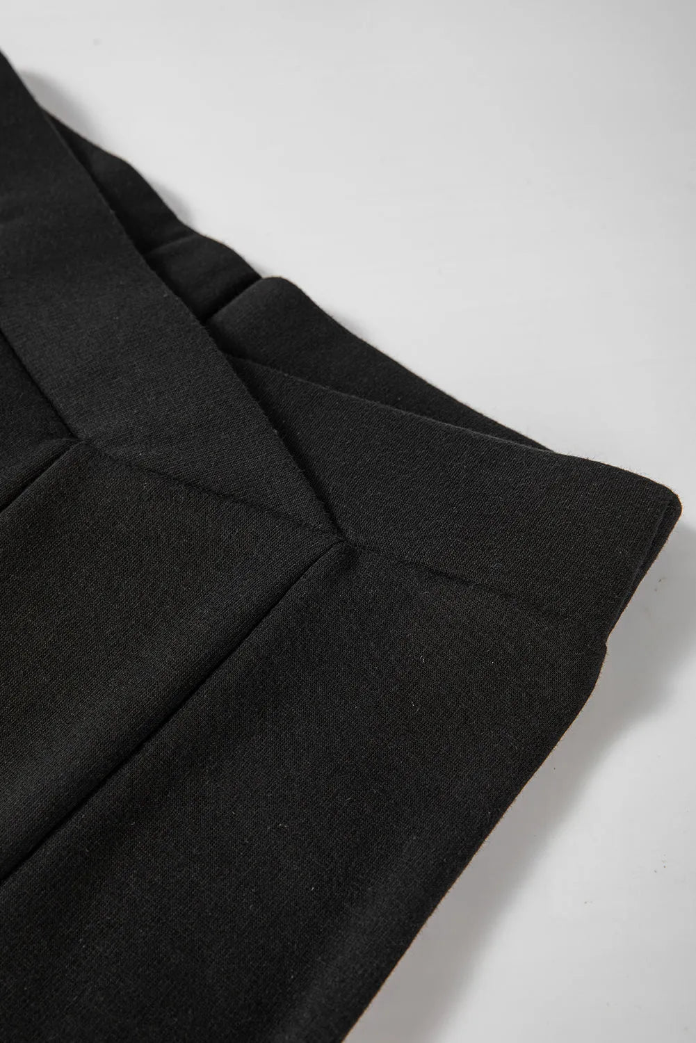 Black Crossed Waist Seamed Leg Thermal Leggings - Chic Meadow Boutique 