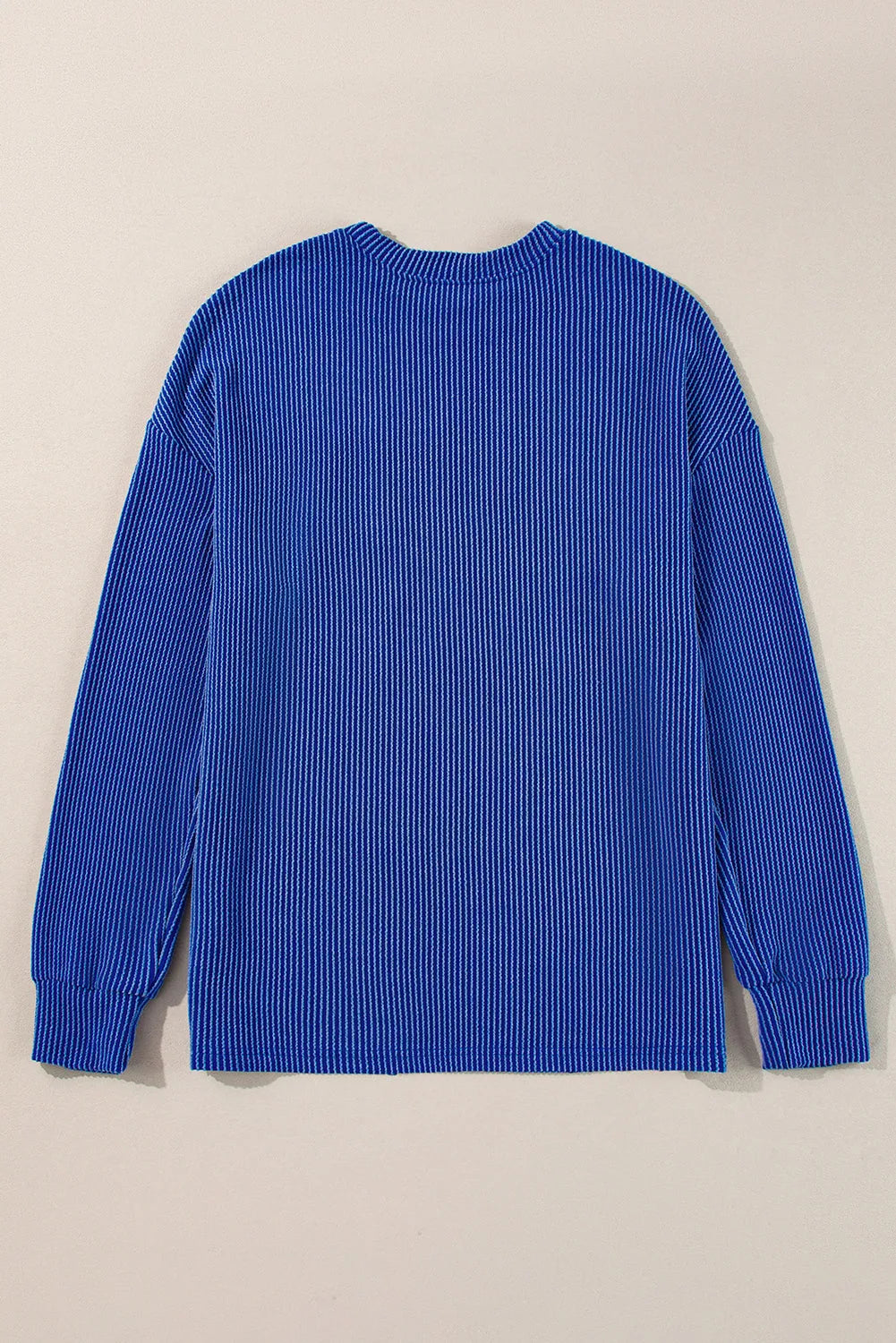 Bluing Corded GAME DAY Graphic Long Sleeve Crewneck Top - Chic Meadow Boutique 