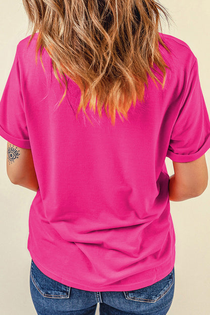 Rose Red SUNSHINE ICED COFFEE Casual Summer T Shirt