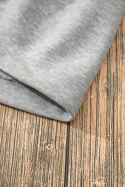 Light Grey Fleece Lined Half Zipper Kangaroo Pockets Loose Hoodie - Chic Meadow Boutique 