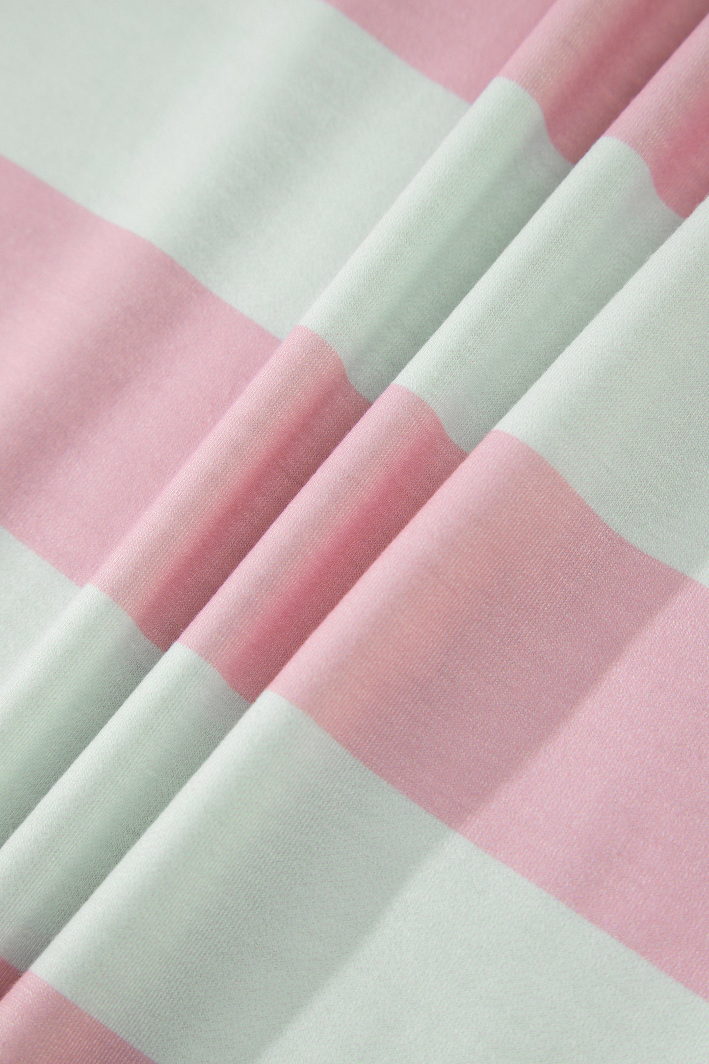 Pink Stripe Exposed Seam Ribbed Patchwork Oversized Tee