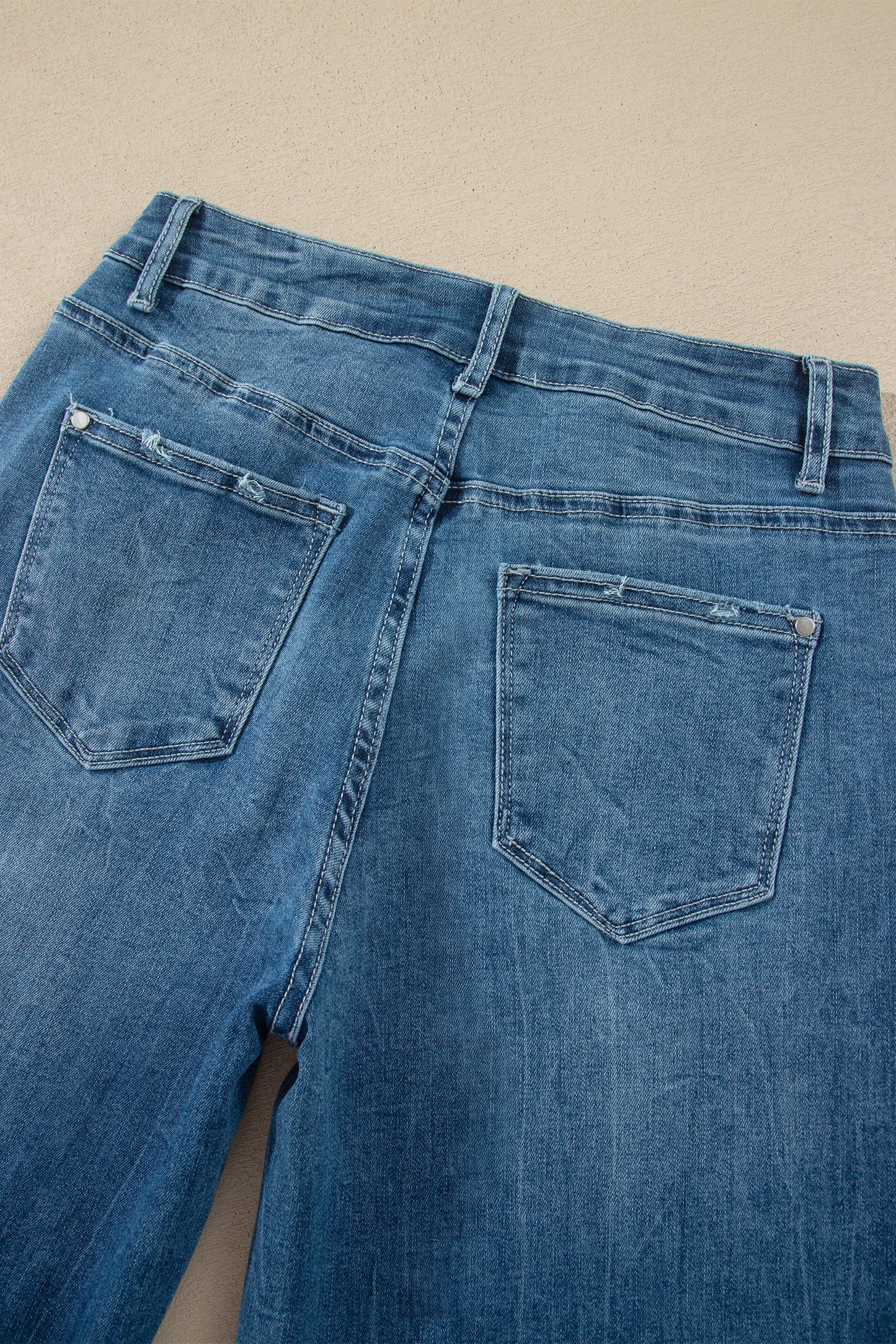 Ashleigh Blue High Waist Frayed Hem Flare Jeans