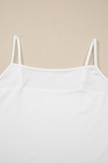 White 2pcs Sheer Floral Lace Ruffle Tiered Patchwork Blouse