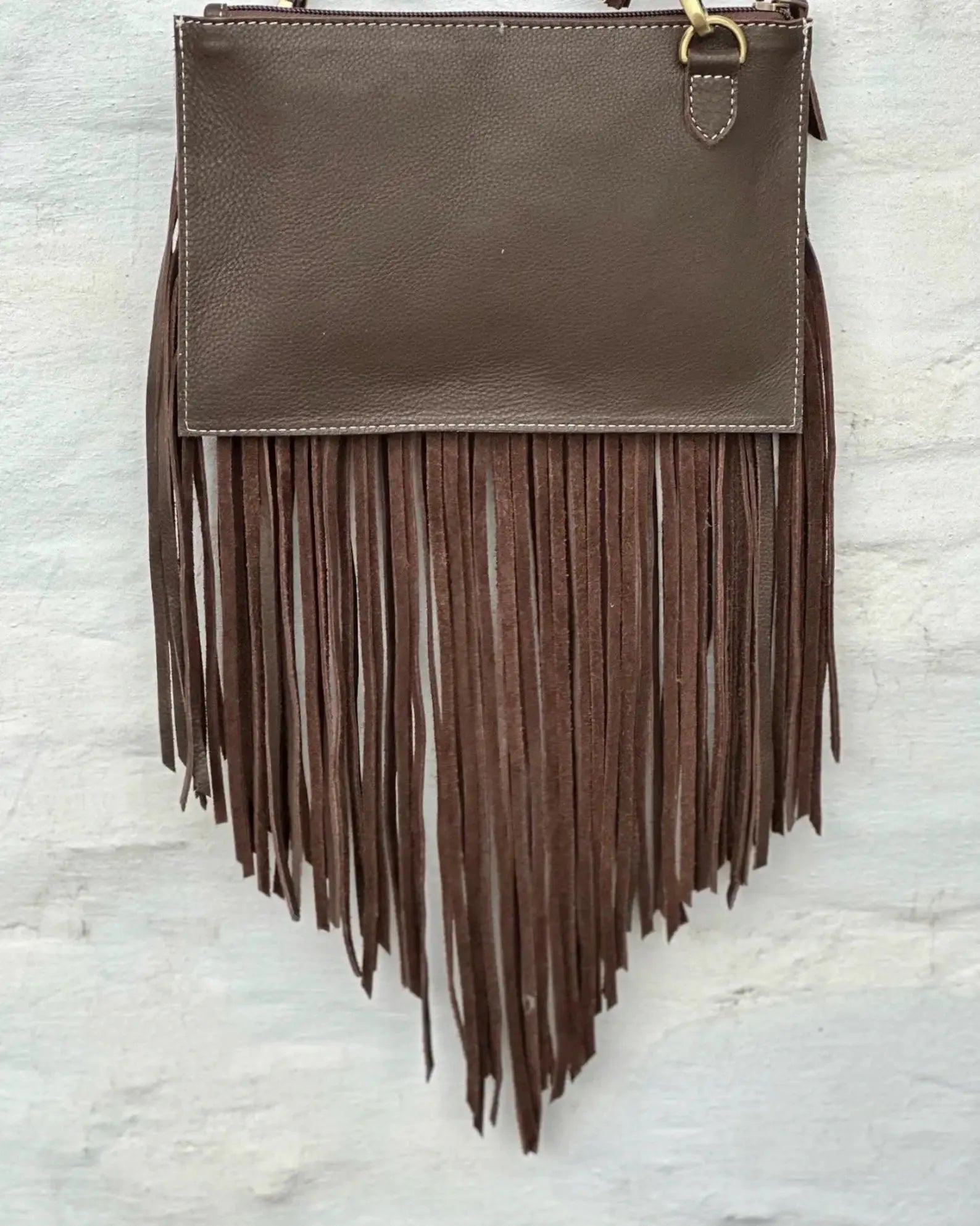 THE JESSE CROSSBODY cowhide fringe tassel purse bag - Chic Meadow Boutique 