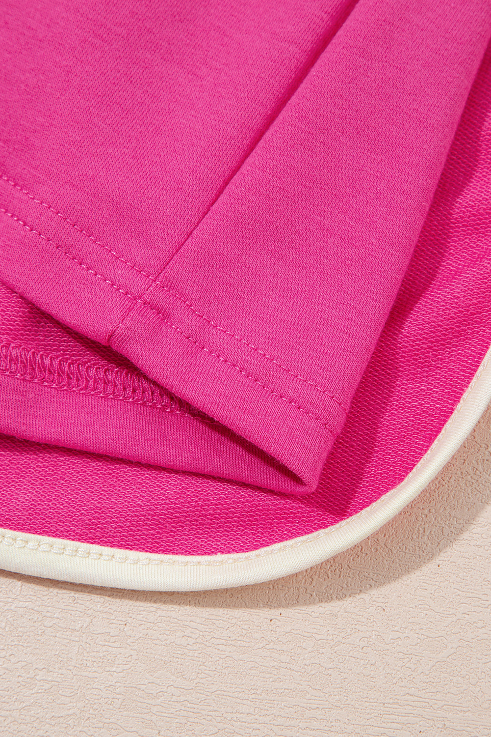 Rose Red Colorblock Edge Drop Shoulder T Shirt and Skort 2Pcs Set