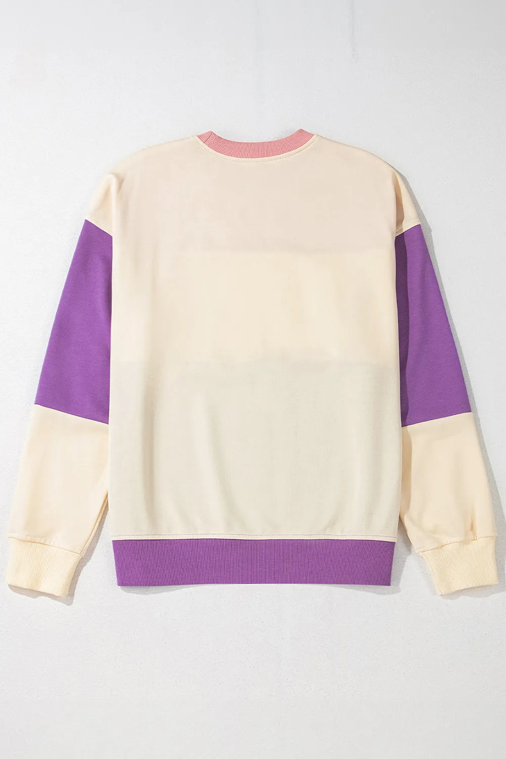 Meadow Mauve Colorblock Patchwork Drop Shoulder Sweatshirt - Chic Meadow Boutique 