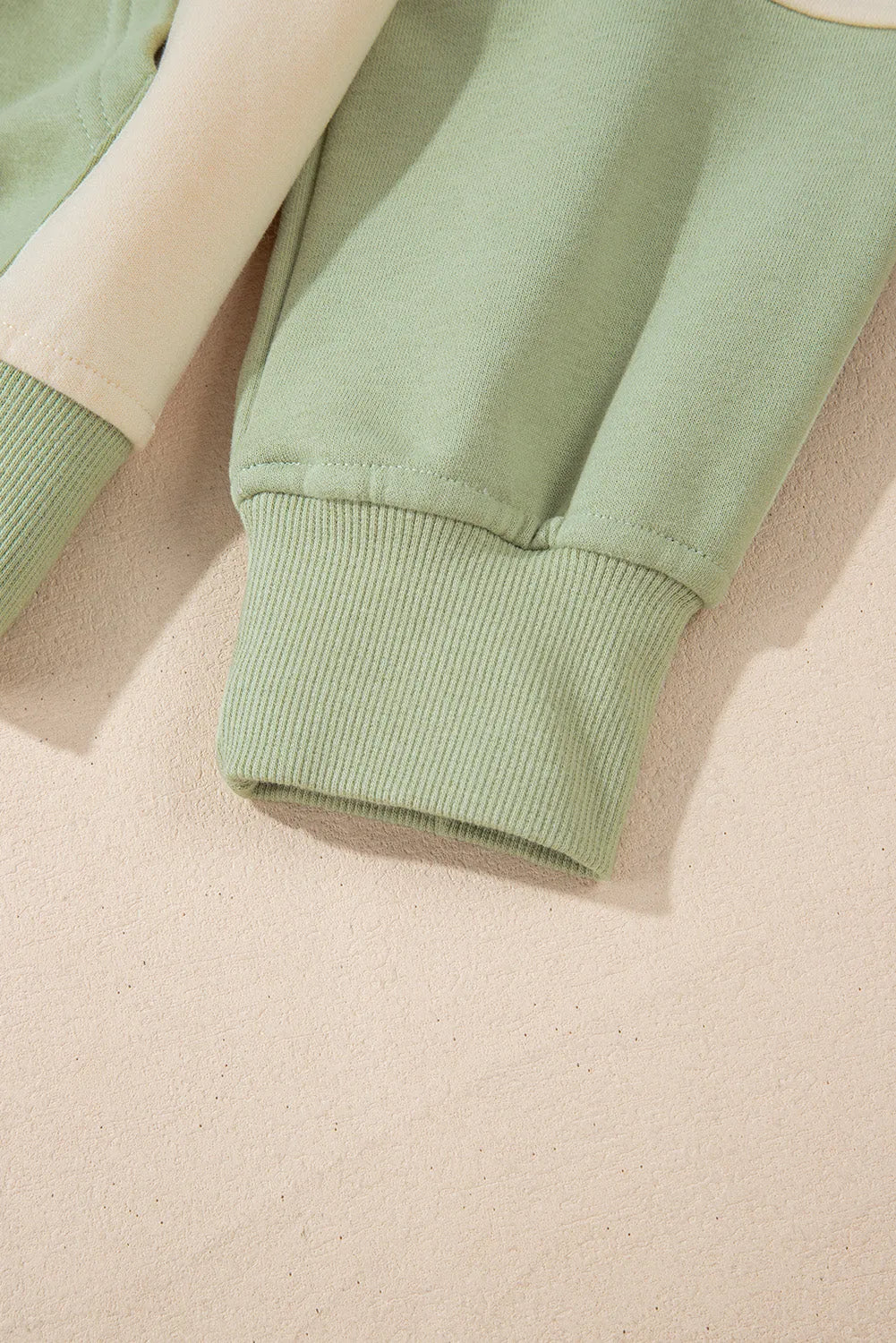 Laurel Green Colorblock Patchwork Buttoned Collar Kangaroo Pocket Sweatshirt - Chic Meadow Boutique 